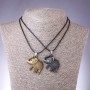 Pair Pendant 'Friendship of Elephants', length 45-48 cm
