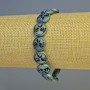 Hematite Bracelet 'Tree' Matte Chameleon Color, Diameter 12.5×4.5 mm, Length 18 cm stretch