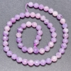 Lepidolite Beads on Thread, Faceted Spheres, 6 mm Diameter, 36 cm Long