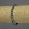Sapphire bracelet with smooth round beads, 7–8 mm diameter, assorted sizes, 18 cm length, stretch