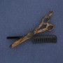 Brooch 'Scissors with Comb' Acrylic Silver Metal 70×44 mm+