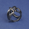 Scarf Clip Brooch, Dark Silver, 20mm diameter