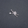 Xuping Rhodium-Plated Pendant with White Stone and Crystals 27x22x17 mm +