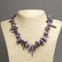 Charoite natural stone beads - 'Needle' chip, 15×3 mm diameter, 45 cm length