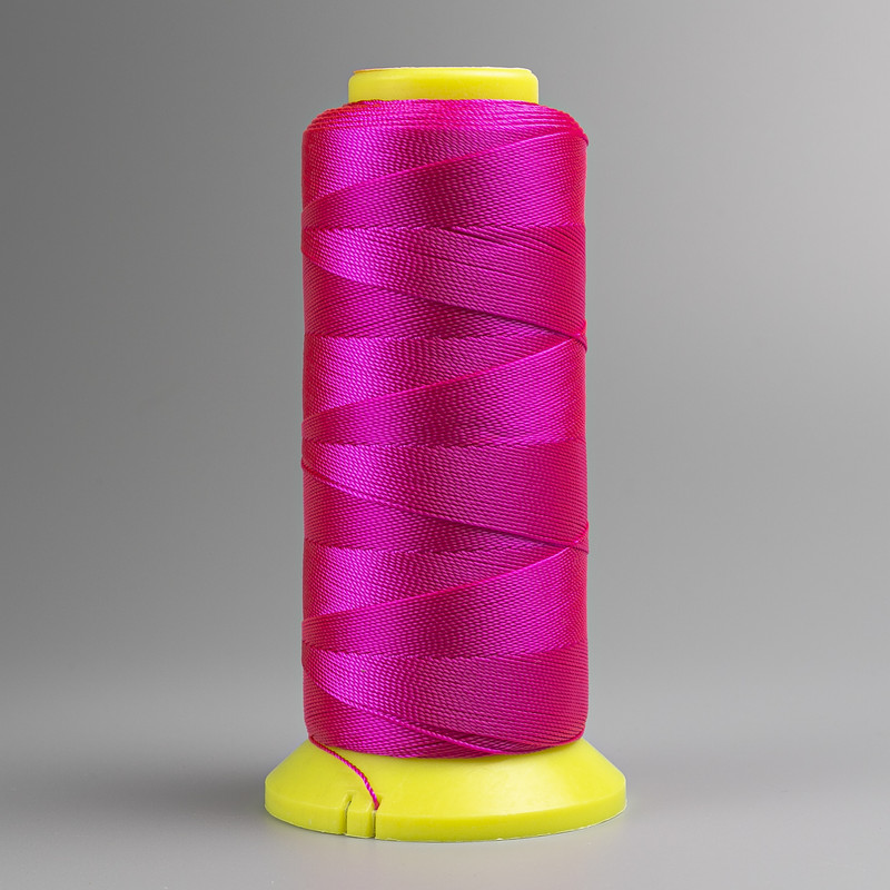 Raspberry Bobbin Thread, 0.9 mm Diameter, Nylon for Crafts, 300 m