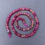 Polychromatic Tourmaline Beads - Faceted Cube on Thread, 5x5 mm Diameter, 38 cm Length